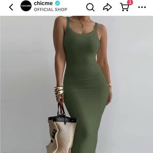 Chic Green Maxi Skirt Flowing Silhouette